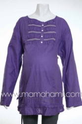 baju hamil jumbo smoke ungu  BHJ 46  large
